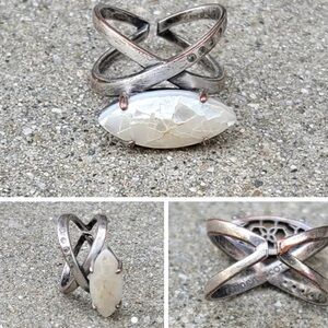 Kendra Scott Rosemary Mother of Pearl Criss Cross Ring